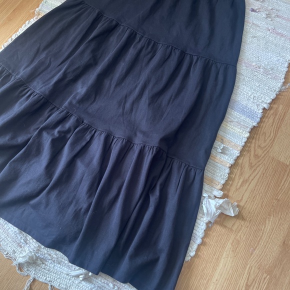 NWT Beautiful Crown & Ivy Sleeveless Black Tiered Maxi Dress Size Large - Picture 2 of 6